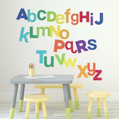 WALL DECALS, ALPHABET SET OF 27