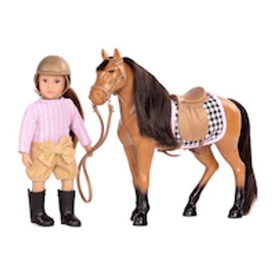 Lori Dolls 6" Riding Doll and Morgan Horse Celia and Cinnamon
