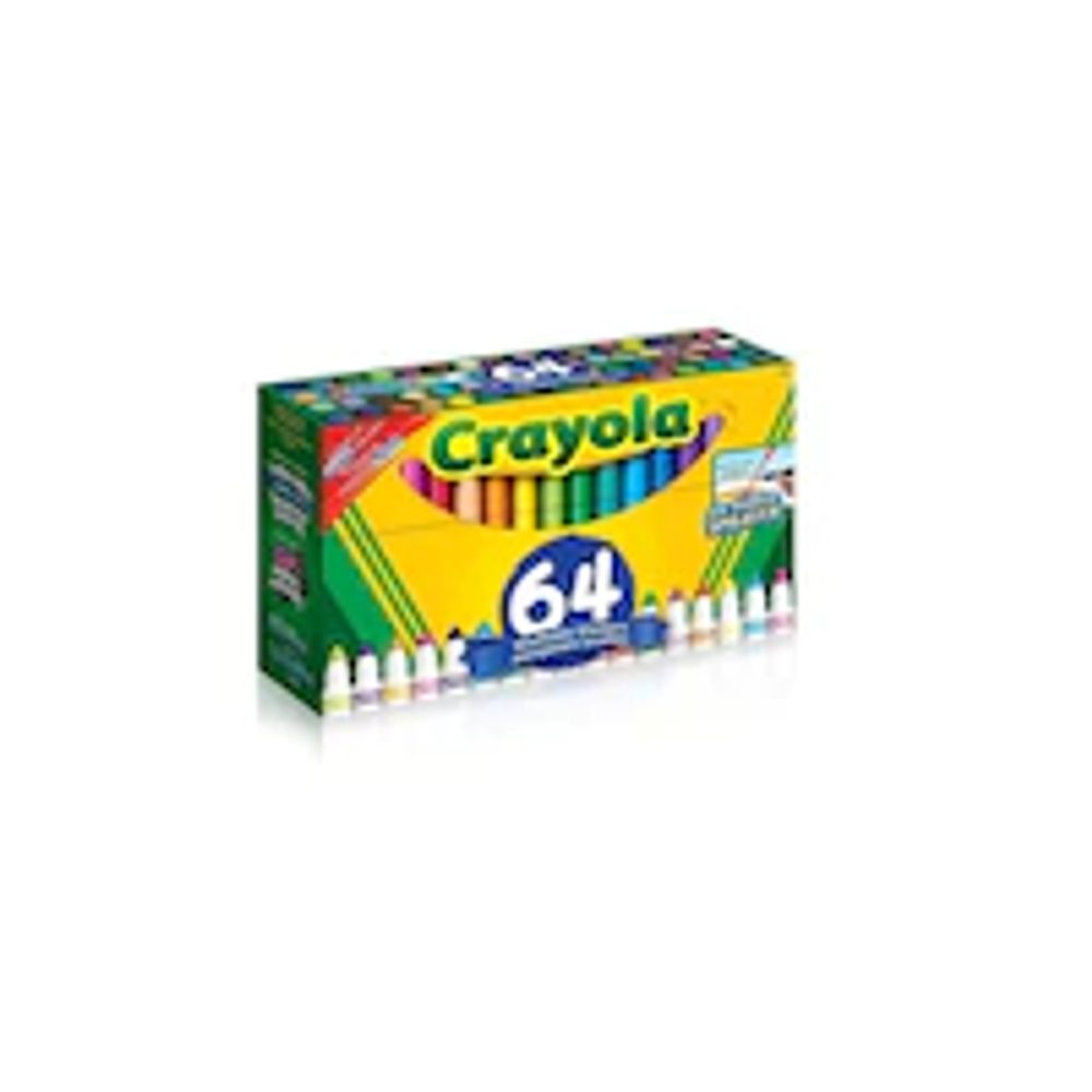 Crayola Washable Broadline Marker Set - Set of 64, Broadline, Window, and  Gel Markers