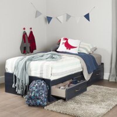 Ulysses Mates Twin Bed with 3 Drawers