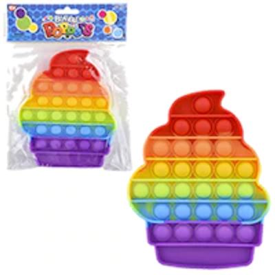 Bubble Poppers 6.5" Rainbow Cupcake