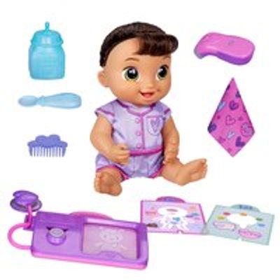 Baby Alive Lulu Achoo Doll, 12-Inch Interactive Doctor Play Toy, Brown Hair