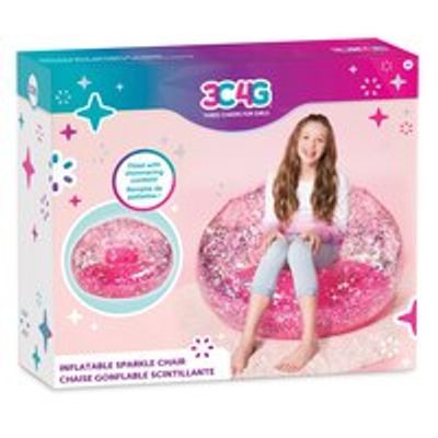 3C4G Glitter Confetti Chair, Pink