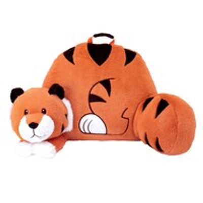 Soft Landing Nesting Nooks Premium Character Backrest with Carrying Handle and Back Pocket - Tiger