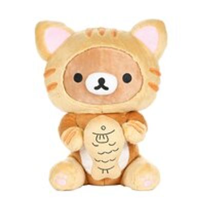 Rilakkuma Plush Stuffed Animal Rilakkuma Tiger Eating Fish 13"