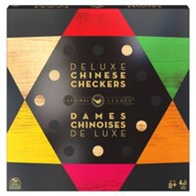 Deluxe Chinese Checkers, Classic Original Game Set Includes Solid Wood Board with Storage, for Kids and Adults Ages 8 and up