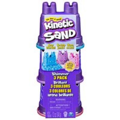 Kinetic Sand, Shimmer Sand 3 Pack with Molds and 12oz of Kinetic Sand