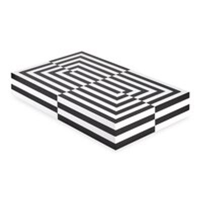 Op Art Backgammon Set - Black/White