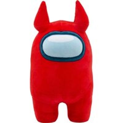 YuMe Among Us 12-Inch Plush Toy with Hat - Red, Devil Horns.