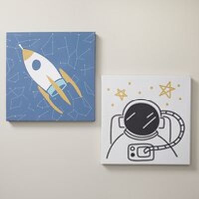 CANVAS WALL ART, SPACE SET OF 2