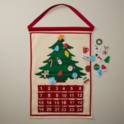 24 Day Ornaments Felt Advent Calendar