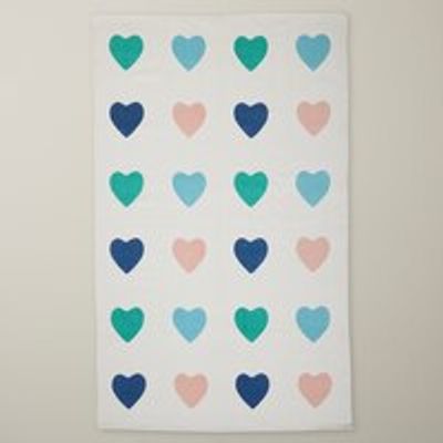 PLAY RUG, HEARTS PRINT 4' X 6'