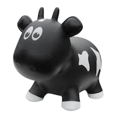 Farm Hoppers Inflatable Farm Animal Bouncer with Pump PVC Cow Black