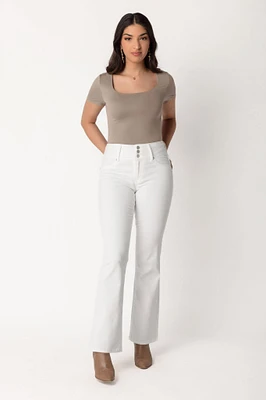 Wallflower White Insta-Soft Sassy High Rise Bootcut Jean