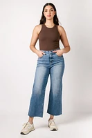 Wallflower The Fearless Curvy Super High-Rise Ankle Wide Leg Jeans