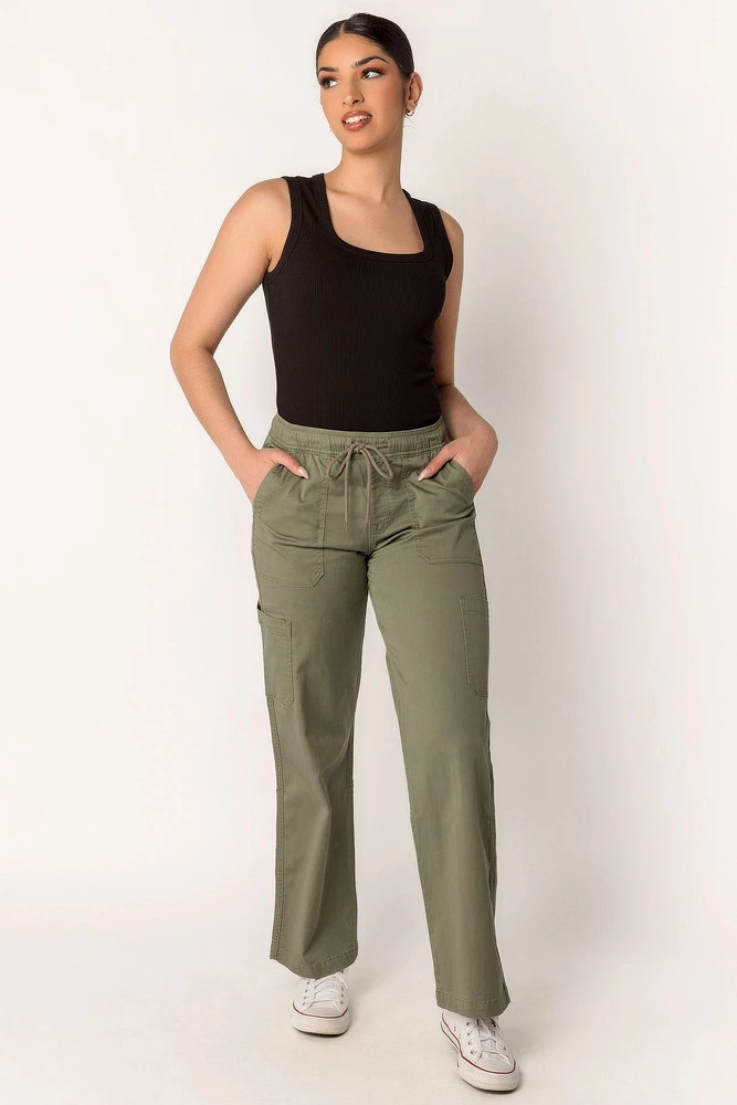 Wallflower Tomboy Mid-Rise Wide Leg Cargo