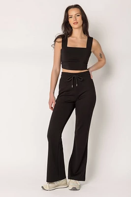 Scuba Knit Flare Leg Pant