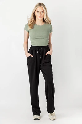 Soft Modal Wide-Leg Pants