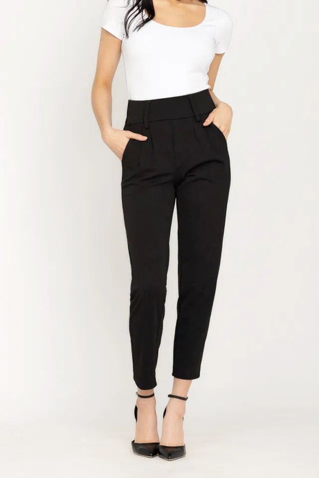 Buy Michael Kors Women Black Solid Ponte Crop Trousers With Slits Online -  743503