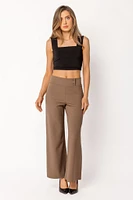 Wide Leg Pants with Short Inseam