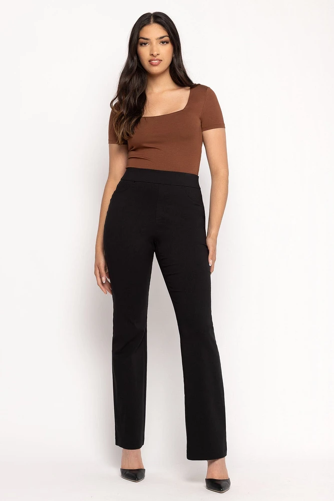 High-Rise Pull-On Flare Pant