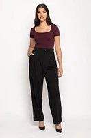 Wide-leg Pleated Pant