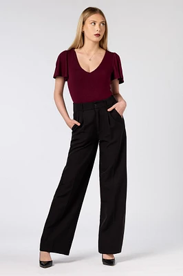 Woven Wide Leg Trouser