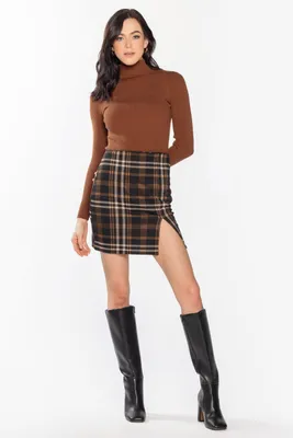 Claire Plaid Jacquard Skirt