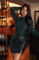 Faux Leather Mini Skirt