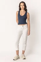 Wallflower White Lucas Curvy Mid-Rise Skinny Crop