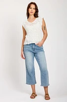 YMI Bella Wide Leg Crop Jeans