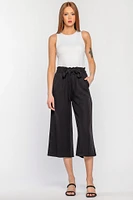 Pantalon culotte tencel à devant nou