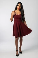 Spaghetti Strap Skater Dress with Lace Back