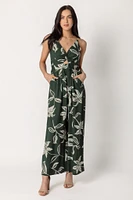 Lily Spaghetti Strap Knotted Bust Wide Leg Jumpsuit