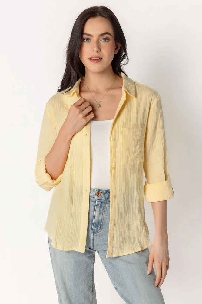 Double Cotton Long Sleeve Shirt