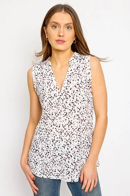 Printed Flecks Sleeveless Top