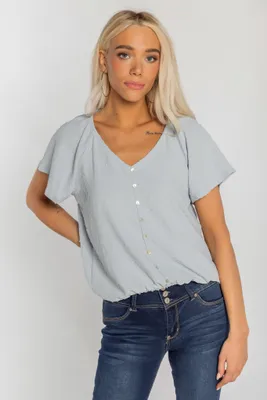 Airflow Dot Peasant Top