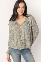 Blouse paysanne WallFlower motif floral folklore