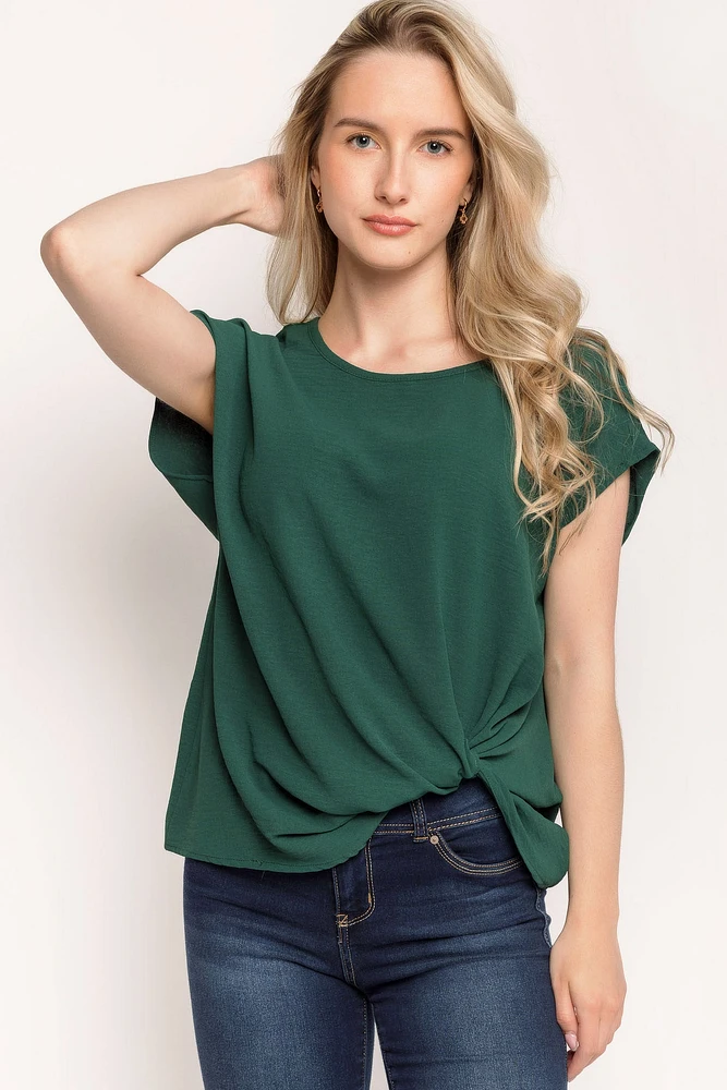 Airflow Twisted Hem Blouse