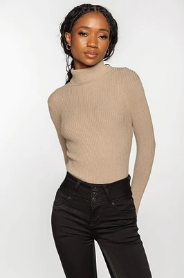 Ribbed Long Sleeve Turtleneck