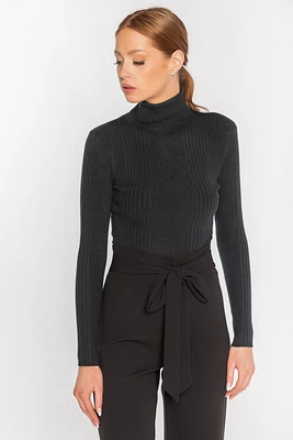 Ribbed Long Sleeve Turtleneck