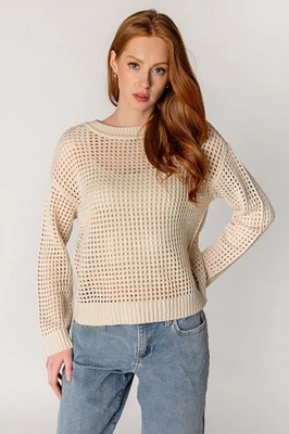 Openwork Long Sleeve Sweater