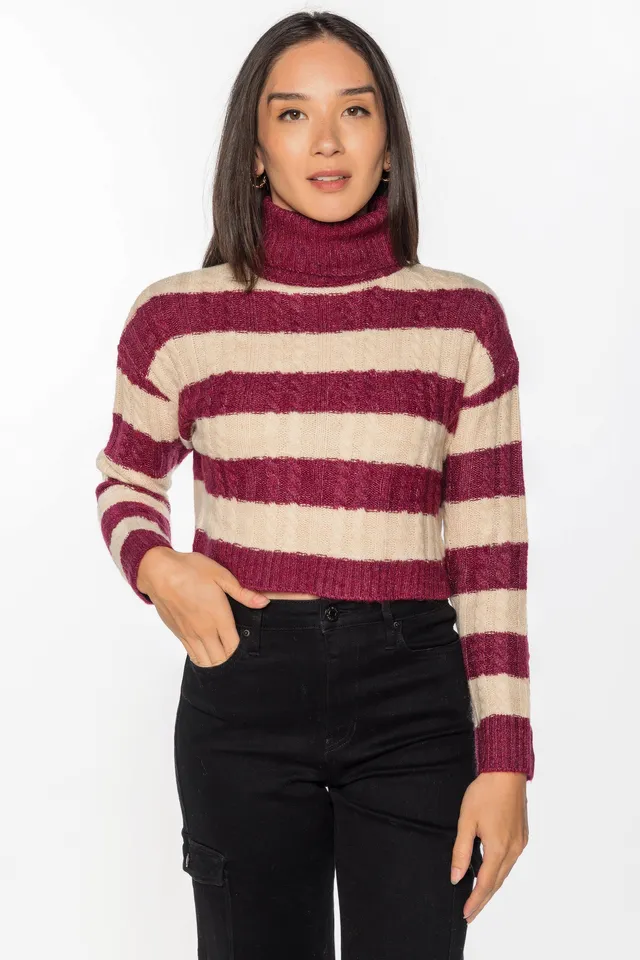 Relaxed-Fit Long-Sleeve Mock-Neck Tunic Sweater