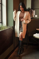 Long Sleeve Cable Knit Cardigan Sweater