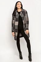 Buffalo Plaid Coatigan with Pockets