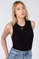 Ribbed Sleeveless Shell