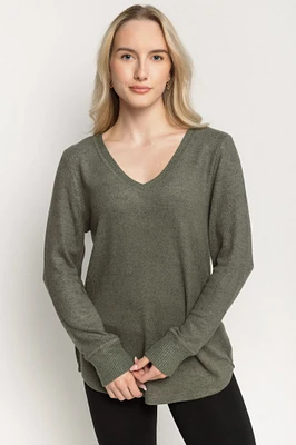 Dolman Sleeve V-Neck Supersoft Sweater