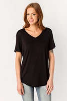 Cap Sleeve V-Neck T-Shirt