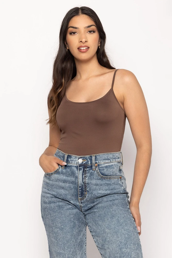 Scoop-Neck Cami with Spaghetti Straps