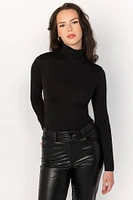 Long-Sleeve Fitted Turtleneck